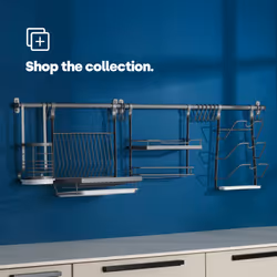 LIVIVO Kitchen Saucepan Lid Hooks Tool Utensils Holder Hanging Rail Rack Wall Mounted - HANGING STORAGE RAIL 79CM -  GREY