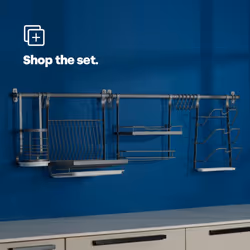 LIVIVO Kitchen Saucepan Lid Hooks Tool Utensils Holder Hanging Rail Rack Wall Mounted - 5PC 'S' HOOKS - GREY - Additional view 5