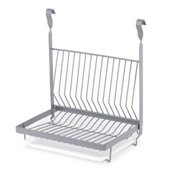 LIVIVO Kitchen Saucepan Lid Hooks Tool Utensils Holder Hanging Rail Rack Wall Mounted - DISH RACK - GREY