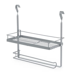 LIVIVO Kitchen Saucepan Lid Hooks Tool Utensils Holder Hanging Rail Rack Wall Mounted - SHELF PAPER TOWEL HOLDER - GREY