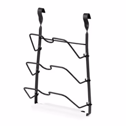 LIVIVO Kitchen Saucepan Lid Hooks Tool Utensils Holder Hanging Rail Rack Wall Mounted - SAUCEPAN LID HOLDER - BLACK