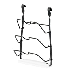 LIVIVO Kitchen Saucepan Lid Hooks Tool Utensils Holder Hanging Rail Rack Wall Mounted - SAUCEPAN LID HOLDER - BLACK