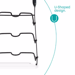 LIVIVO Kitchen Saucepan Lid Hooks Tool Utensils Holder Hanging Rail Rack Wall Mounted - SAUCEPAN LID HOLDER - BLACK - Additional view 6