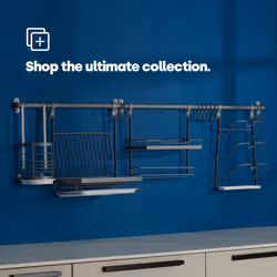 LIVIVO Kitchen Saucepan Lid Hooks Tool Utensils Holder Hanging Rail Rack Wall Mounted - 2 SHELF RACK - GREY - Additional view 5