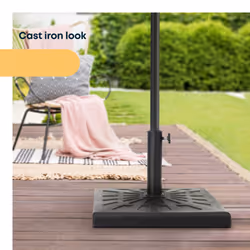LIVIVO 19KG Heavy-Duty Square Resin Parasol Umbrella Base