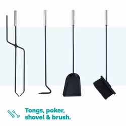 LIVIVO 5-Piece Fireplace Companion Tool Set
