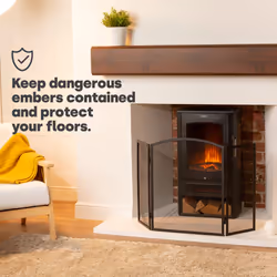 LIVIVO Metal 4/5 Panel Fire Screen - 3 PANELS