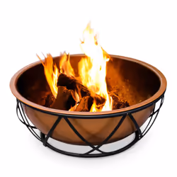 LIVIVO Outdoor Fire Pit BBQ Grill with Large Log Burner