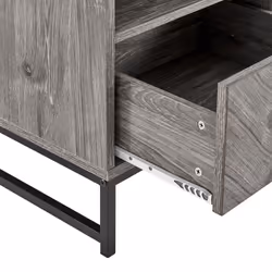 LIVIVO Oak Side Table - End Coffee Table - DARK GREY