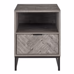 LIVIVO Oak Side Table - End Coffee Table - DARK GREY - Additional view 4