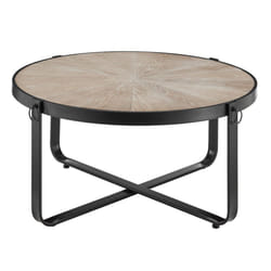 LIVIVO Industrial Style Coffee Table - Wood with Metal Frame