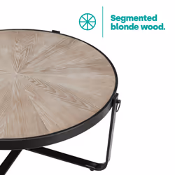 LIVIVO Industrial Style Coffee Table - Wood with Metal Frame - Additional view 5
