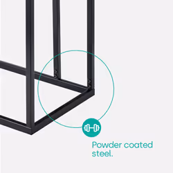 Nesting Coffee Tables C-Shaped Side Tables Metal Frame Glass Top Living Room New - Additional view 4