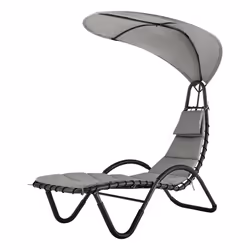 LIVIVO Sun Lounger Chair with Canopy - Garden Swing Hammock