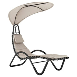 LIVIVO Sun Lounger Chair with Canopy - Garden Swing Hammock