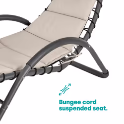LIVIVO Sun Lounger Chair with Canopy - Garden Swing Hammock