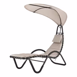 LIVIVO Sun Lounger Chair with Canopy - Garden Swing Hammock - Additional view 5