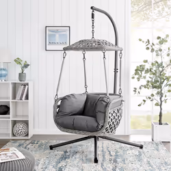LIVIVO Rattan Hanging Egg Chair