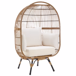 LIVIVO Rattan Cocoon Egg Chair