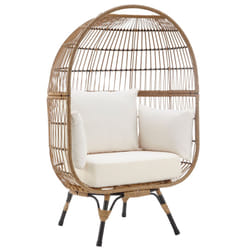 LIVIVO Rattan Cocoon Egg Chair