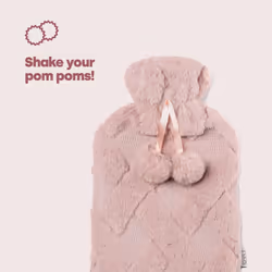 LIVIVO Hot Water Bottle with Soft Faux Fur Cover - Pink, Standard - Additional view 5