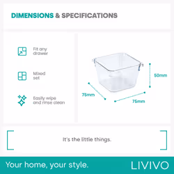 LIVIVO Drawer Storage Organiser - 4PCS SMALL - Additional view 4
