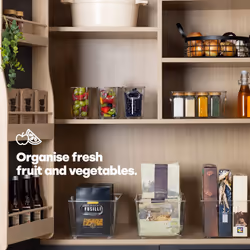 LIVIVO Clear 3Pc Fridge & Storage Organiser Set - EXTRA LARGE