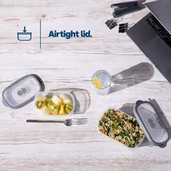 LIVIVO 5-Piece Oval Food Storage Container Set with Grey Lids - Additional view 5