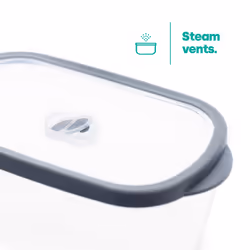 LIVIVO 5-Piece Oval Food Storage Container Set with Grey Lids - Additional view 6