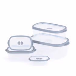 LIVIVO 5-Piece Oval Food Storage Container Set with Grey Lids - Additional view 8