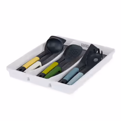 LIVIVO Plastic Kitchen Cutlery Tray Organiser Rack Holder