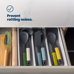 LIVIVO Plastic Kitchen Cutlery Tray Organiser Rack Holder