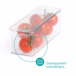 LIVIVO Fridge Storage Organiser Clear - Set of 2 - MEDIUM - Additional view 7