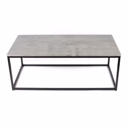 Industrial Coffee Table Rectangular Metal Frame Grey Modern Living Room - Additional view 11