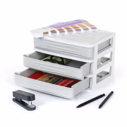 LIVIVO Desktop Makeup Storage Organiser - 3 DRAWER