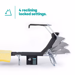 LIVIVO Folding Reclining Sun Lounger Chair with Adjustable Patio Sunshade