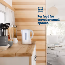 LIVIVO 1L Portable Cordless Travel Kettle - White
