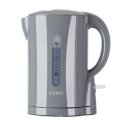 LIVIVO 1L Portable Cordless Travel Kettle - Grey