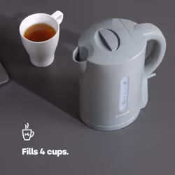 LIVIVO 1L Portable Cordless Travel Kettle - Grey