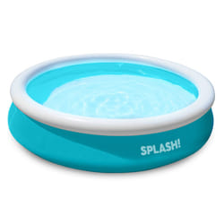 SPLASH! AquaRing Inflatable Round Pool - Lightweight, Durable, Easy Inflation & Drainage - 6ft