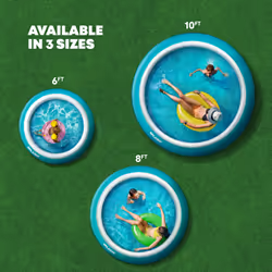 SPLASH! AquaRing Inflatable Round Pool - Lightweight, Durable, Easy Inflation & Drainage - 10ft