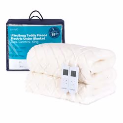 LIVIVO Teddy Fleece Electric Blanket Luxuriously Plush Throw - KIng