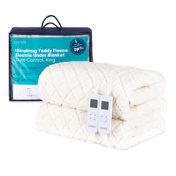 LIVIVO Teddy Fleece Electric Blanket Luxuriously Plush Throw - KIng