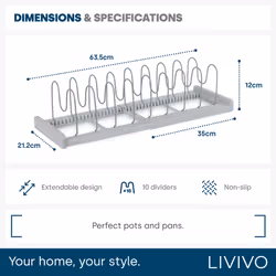 LIVIVO Extendable Pan Lid Holder - Additional view 4