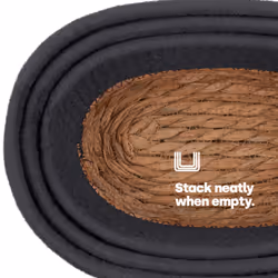 LIVIVO Tulla Seagrass Storage Basket Set - Slate - Additional view 5
