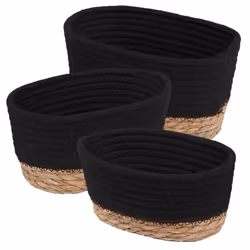 LIVIVO Tulla Seagrass Storage Basket Set - Charcoal - Additional view 8