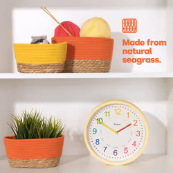 LIVIVO Tulla Seagrass Storage Basket Set - Coral