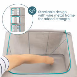 Foldable Fabric Clothes Storage Boxes with Zips - Set of 3