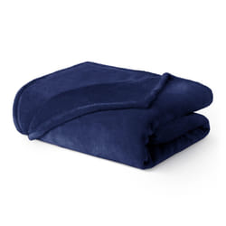 LIVIVO Soft Flannel Fleece Blanket - Warm Microfiber Throw - SINGLE, MIDNIGHT BLUE