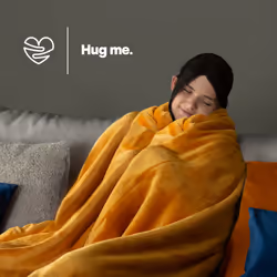 LIVIVO Soft Flannel Fleece Blanket - Warm Microfiber Throw - SINGLE, OCHRE